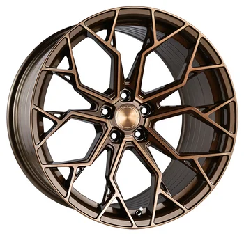 Hot selling alloy wheels 17 18 19 20 21 22 hyper bronze color forged high performance racing car rims for BMW AUDI