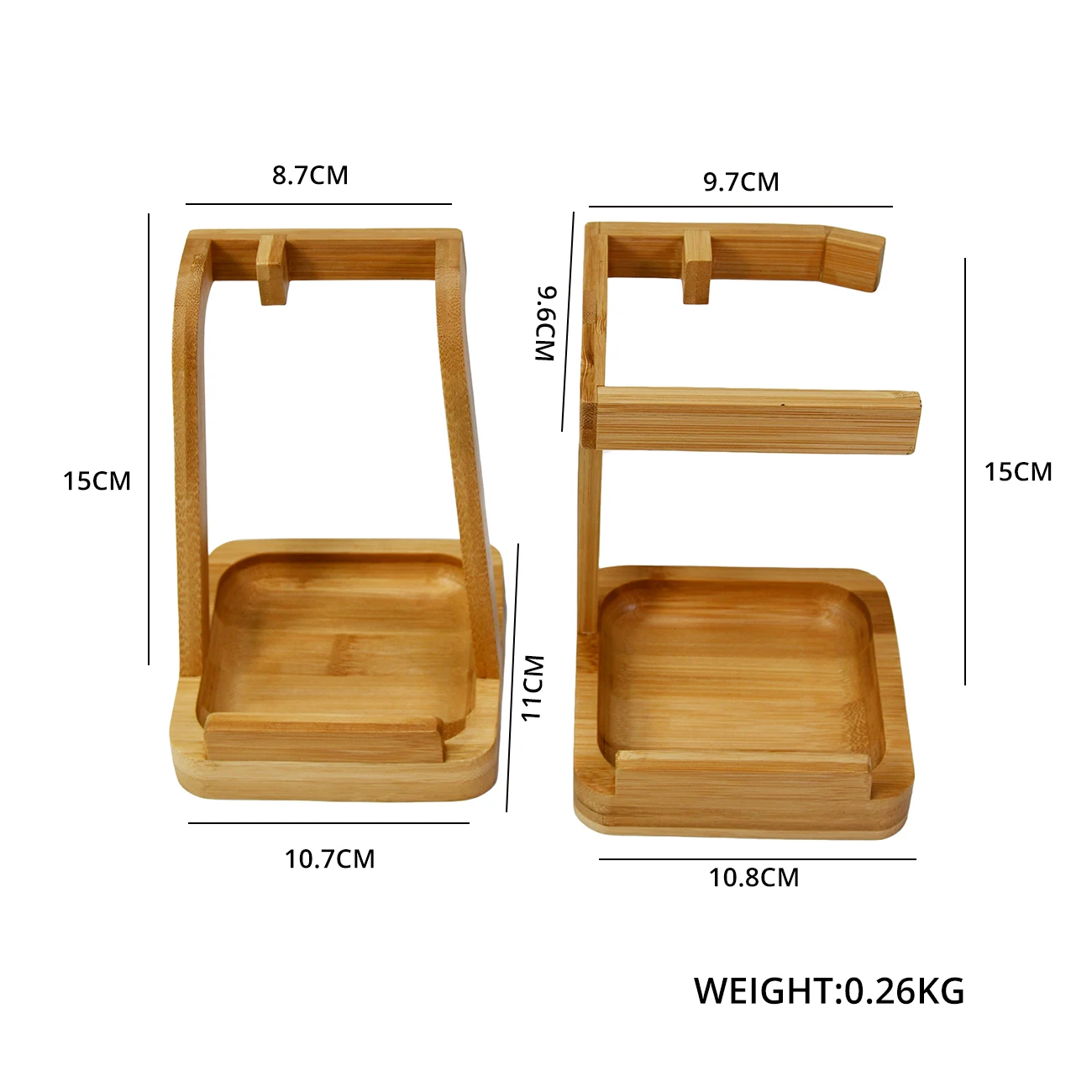Wholesale Bamboo Wood Spoon Utensil Rest Rack Adjustable Pan and Pot lid Organizer Holder Kitchen