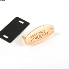 Metal Labels For Metal HIBOS Handmade Engraved Plate Custom Metal Logo Bag Labels For Handbags