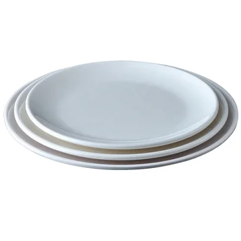 Restaurant dinnerware 8.5 Inch Inch cheap bulk white round melamine dinner plate