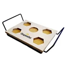 6 Trays Wood Tray Bar Restaurant Wooden Beer Basket Wine Rack 6 Beer Bottle Troughs Wooden Trays With Handles