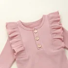 Infant Baby Romper Girl Set Rib Cotton Newborn Baby Clothing Set Infant Rompers Pajamas With Mitten