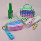 Clutch Modern Fashion Mini Silicone Rubber Fidget Coin Purse Bag Pop Up Sensory Clutch Handbag