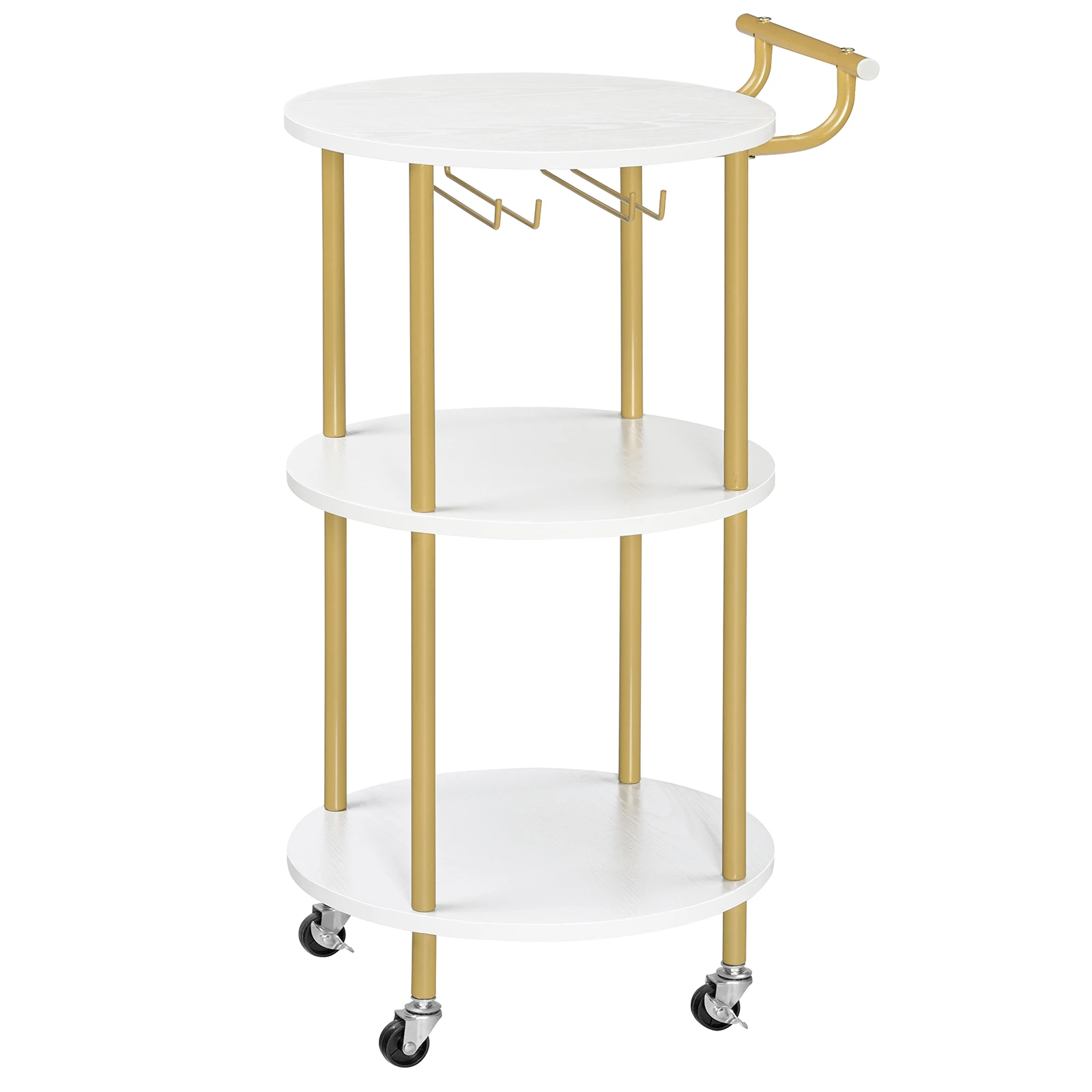 Wholesale Custom Kitchen Cart Rolling Metal Utility Cart Serving Bar Trolley on Wheels with Basket for Organizer Storage Trolley