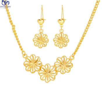 Jxx Women Jewelry Sets Gold Plated Wholesale Fashion Bridal Copper Alloy Suppliers 24k Necklace Set
