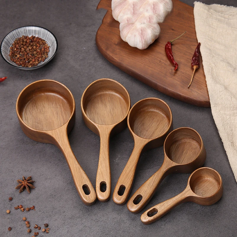 Measuring Cup Set Wooden Measuring Spoon for Cooking Nonstick Wood Kitchen Utensil Cooking