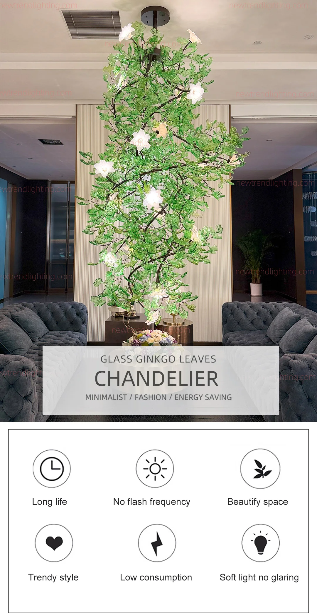 cpl 511 custom organic shape glass chandelier luxury cascading led staircase lighting manufacturer for high end villas-0