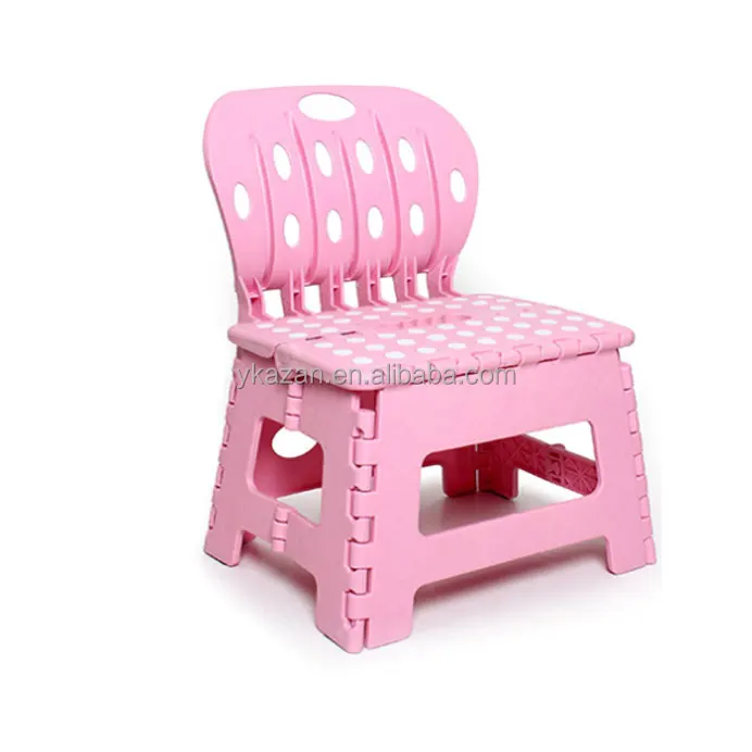 folding step stool with back