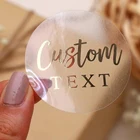 Logo Label Printing Self Adhesive Customized Printing Clear Gold Foil Stickers Transparent Logo Label