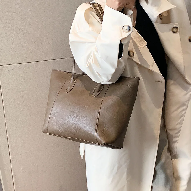 Fashion Women Bag Ladies Brand Leather Handbags Spring Casual Tote Bag Big Shoulder Bags For Woman