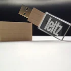 Usb Drive 64gb Custom 3D Logo Wooden Acrylic Glass USB 3.0 Flash Drive 8GB 16g 32GB 64GB Usb Sticks