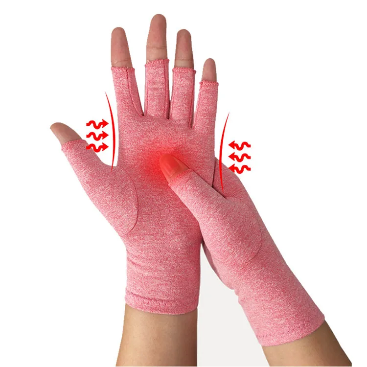 pink compression gloves