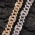 Necklace Chain Men Necklace Chain High Quality Men's Hip Hop Necklace AAA Zircon Irregular 3-1 Gold Chain Jewelry