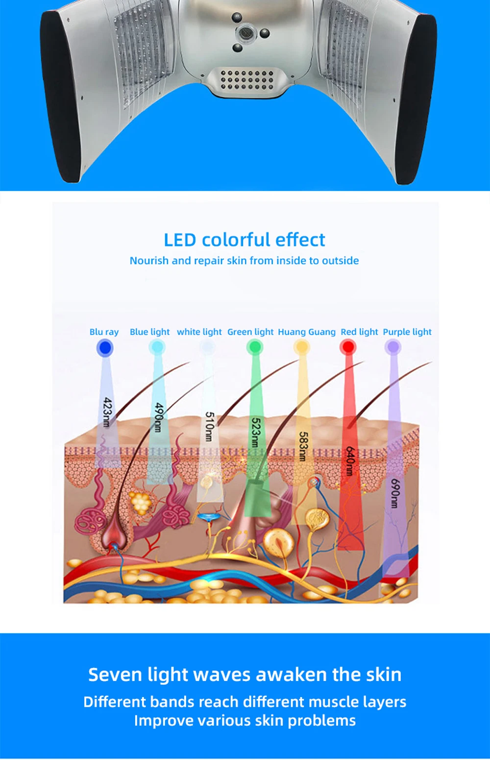 Hydraskincare PDT LED Light Photodynamic buy Facial Skin Care Rejuvenation Photon