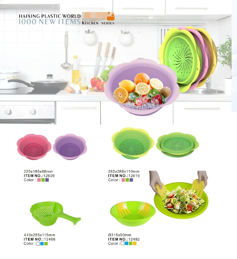 Family Commonly Used Tools Home Kitchen Fruit Vegetable Kitchen Drain Basket Over Sink Retractable Plastic Colanders & Strainers