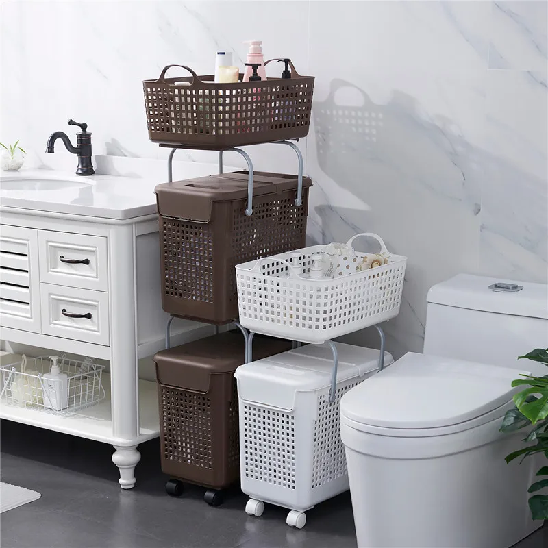 Stainless Steel Pull Out Laundry Basket For Bathrooms TANSEL Storage