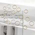 Ring Skinny Gold Plated 925 Silver Sterling Thin Round Gold Stackable Ring