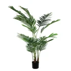 Palm Tree Artificial 150cm High 18 Lvs Artificial Finger Palm Tree Rhapis Palm Tree