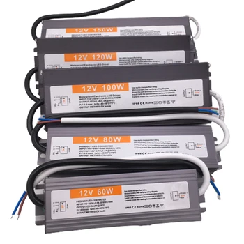 Ultra-thin 12V/24V 5A 10a 20a 30a 100w 120W 150w 200w 300w 400w ip67 slim led switching waterproof power supply