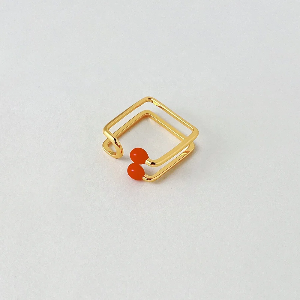 Original Design 18K Gold Plated Brass Jewelry New In Matchstick Rings For Women Gift Accessories Rings R224177