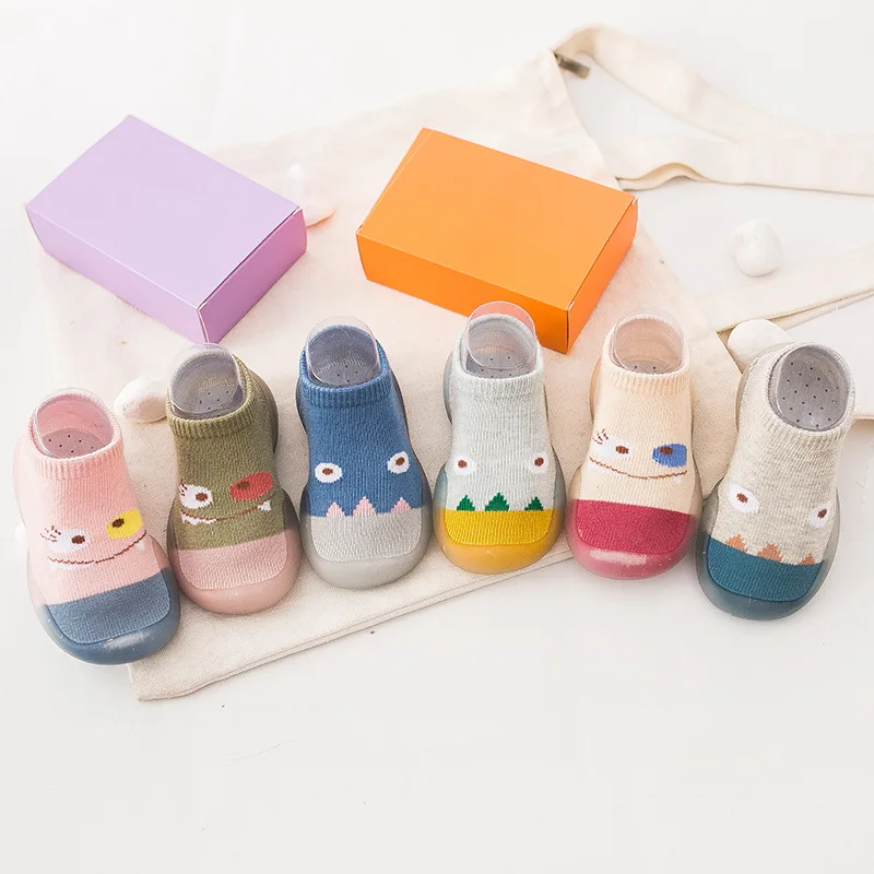 Animal Pattern Indoor Toddler Baby Rubber Soft Sole  Breathable Organic Toddler Floor Baby Socks Shoes