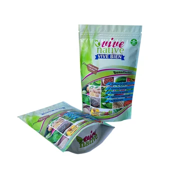 Food Grade Printed Stand Up Pouch Smell Proof Vegetable Seed Aluminum Foil Bag Zipper Plastic Packaging