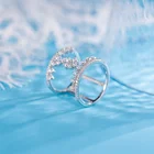 925 Silver Ring Fashion Elegant 925 Sterling Silver Arch Zircon Stone Ring Jewelry Gift For Women Girls