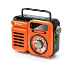 Mp3 Crank Hand Radio ODM 2000mAh Dynamo Flashlight Radio Hand Crank TF Card Radio With Mp3 Speaker