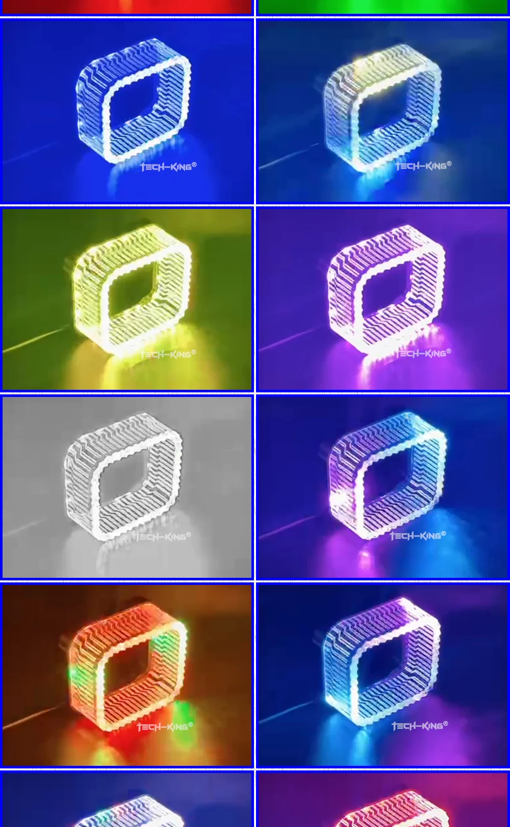 New Lens 5D Diamond 1.5 "lens light guide rgbw angel eye Led projector lenses retrofitted to other car light accessories