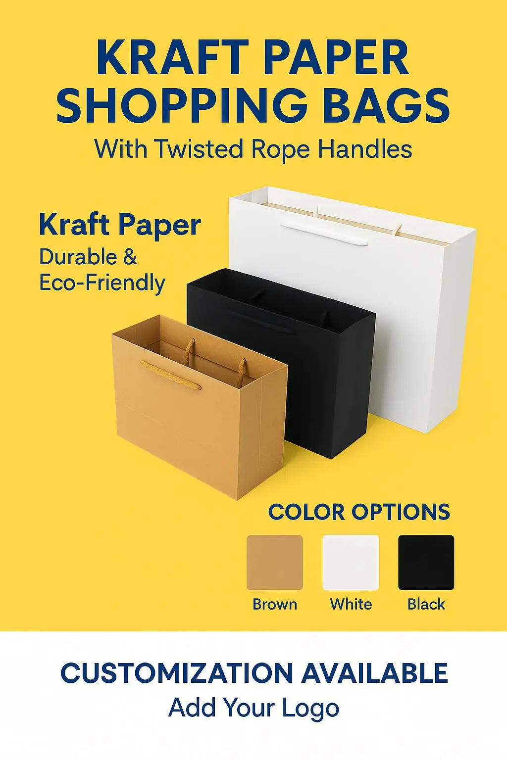 Kraft Brown Paperboard Bag Cotton Handle Durable Embossing Lamination for Supermarket Clothing Crafts Bakery Packaging - detail 3