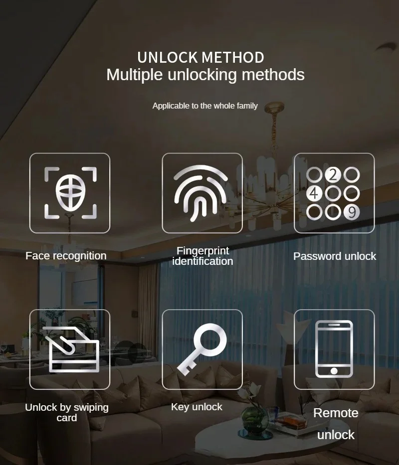 Glomarket D Face Recognition Door Lock Fully Automatic Tuya Remote