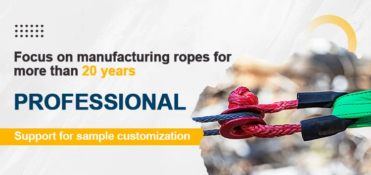 Synthetic 12 Strands Braided UHMWPE Winch Rope with Hook factory