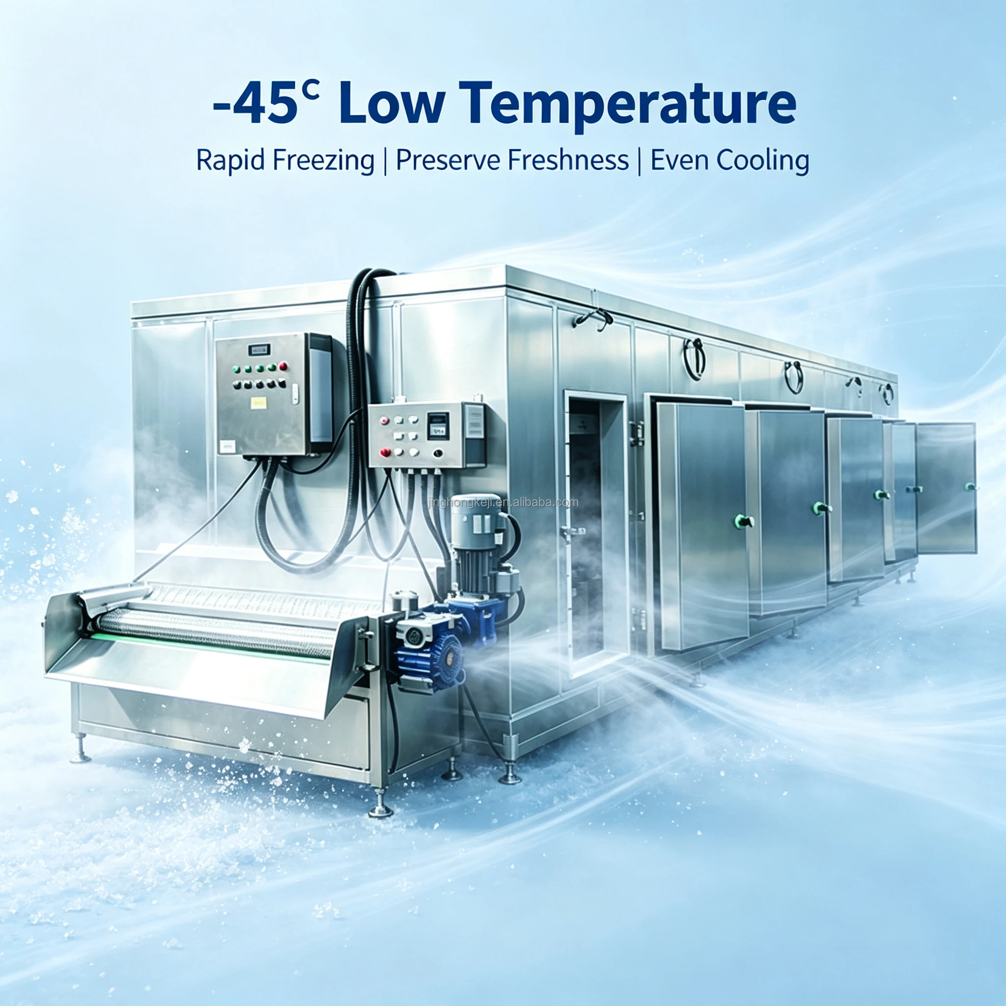 Industrial Iqf Tunnel Quickfreezer, 45-0C, Stainless - detail 4