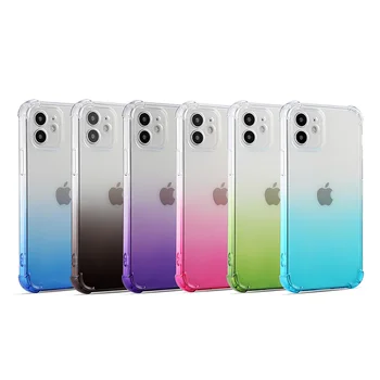 Dorp Proof Mobile Phone Case For Iphone XR Rinbow Colors Phone Case For Xiaomi Note 9 pro Factory Price Transparent