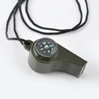 Compass 3 In 1 Outdoor Camping Climbing Survival Whistle With Thermometer And Compass Survival Kit