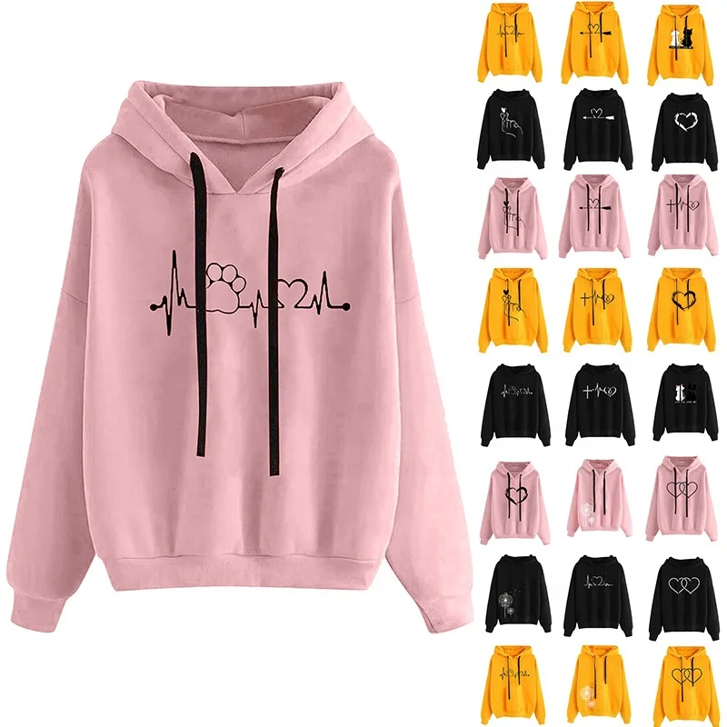 Women's Casual Long Sleeve Drop Shoulder Oversized Pullover Hoodie Sweatshirt Tops