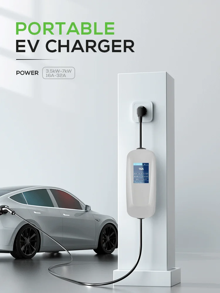 New EVSE Home Electric Car Charger 16a Ev GBT 3.5kW for ID4 BYD Portable
