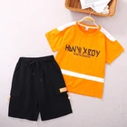 Children's Kids Boys Short Sleeved T-Shirt Shorts Outfit Under 12 Years Old Children'S T-Shirts Set