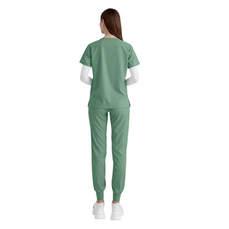 Hospital Uniforms Unisex Nursing Uniform Sets Fashion Short-sleeved Overalls Nurse Scrubs Sets for Women Men