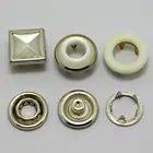 White Snap Fastener Custom 16L White Horn Pearl Stainless Steel Metal Prong Snap Fastener