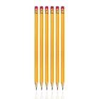 Pencils Hexagonal Shape HB #2 Yellow Wooden Pencils With Eraser Tip