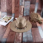 Hats Hat Hat Straw Hat Wholesale Straw Hats Women Wide Brim Female Sunbonnet Beach Straw Hat Men Straw Fedora Panama