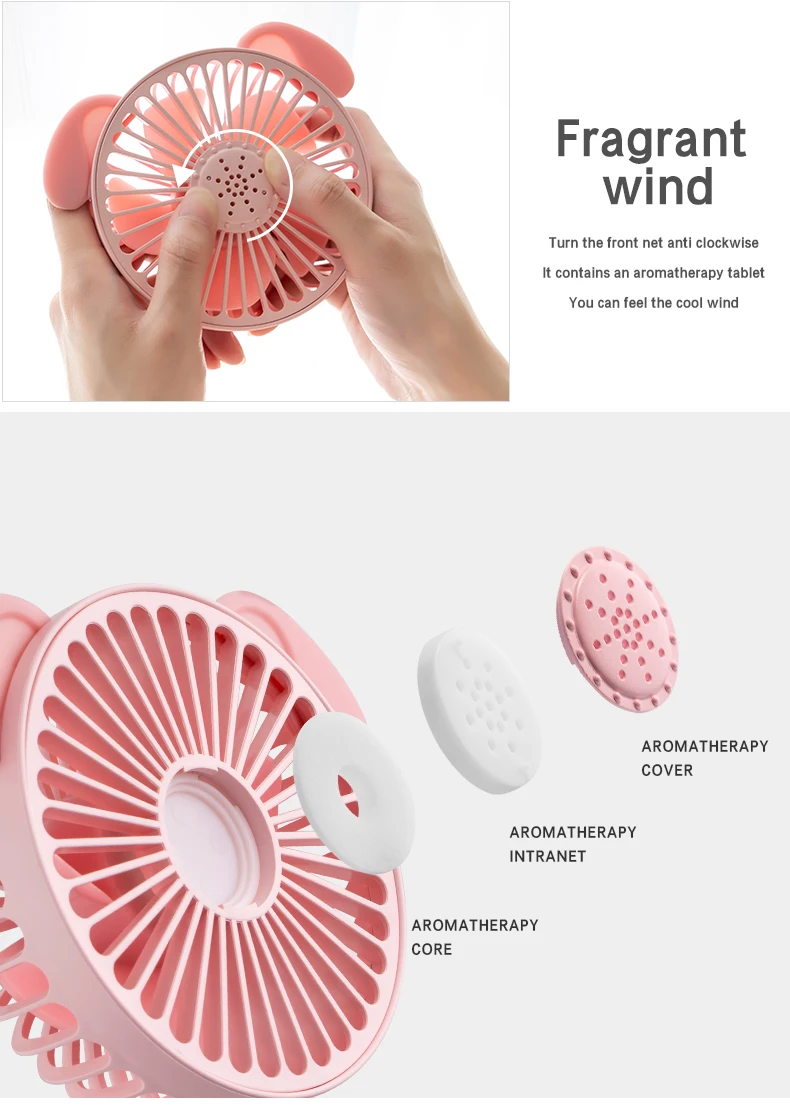 Rechargeable Mini Desk Fan, USB, DC5V-1A, Battery - detail 24