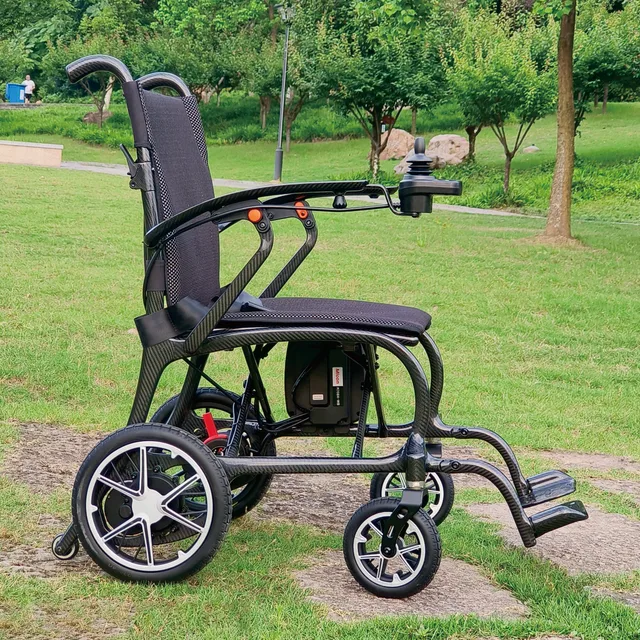 Upgrade Folding loading 300lbs  Light Weight 11.5kg Carbon Fiber Wheelchair Wider Seat  Electromagnetic Brake from  Manufacturer