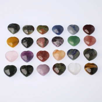 Various of Crystals heart shaped rose quartz moons stars mushrooms crystals healing chakra stones