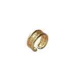 Brass Ring 2021 Fashion French Style Triumphal Arch Shape Brass Electroplating 18k Gold Open Ring