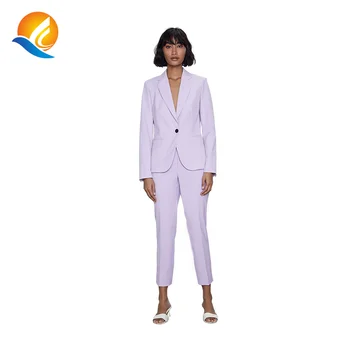 lilac slim fit suit for women casual blazers suits latest design office working purple tuxedo suits