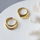 Titanium Ring Titanium Ring Fashion Titanium Gold Plated Geometric Ring