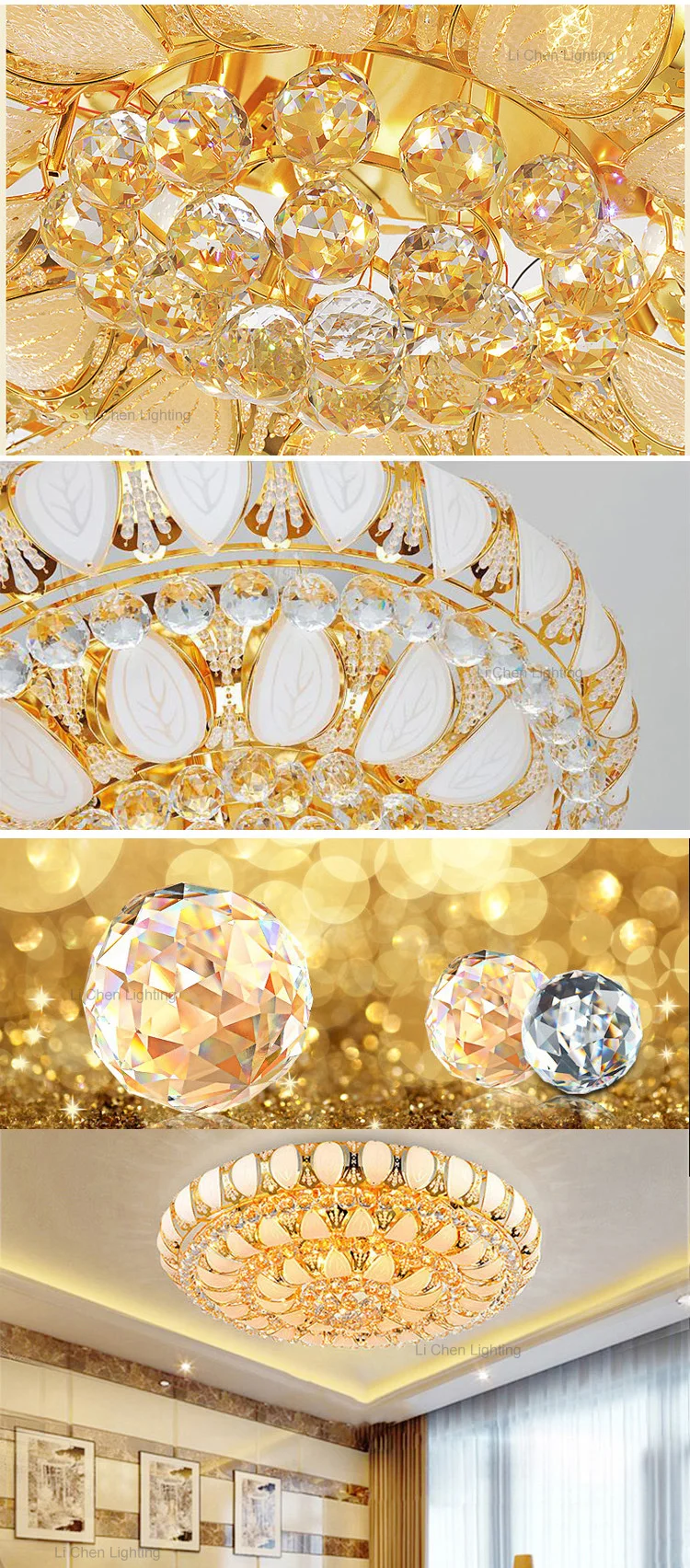 c0068 wholesale price indoor decoration dining room living room bedroom modern led crystal ceiling lamp-3