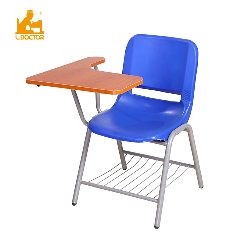 plastic study chair with writing pad